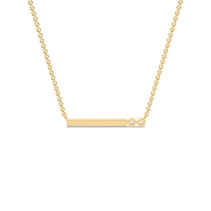 Buchstabe I Morsecode Diamant Initial Anhänger