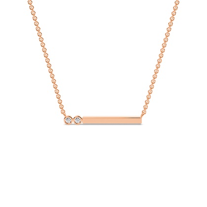 Letter I Morse Code Diamond Initial Pendant