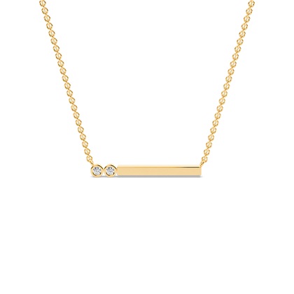 Letter I Morse Code Diamond Initial Pendant