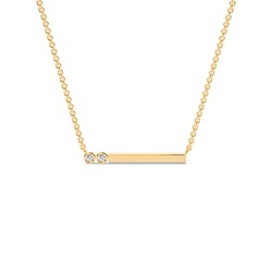Letter I Morse Code Diamond Initial Pendant