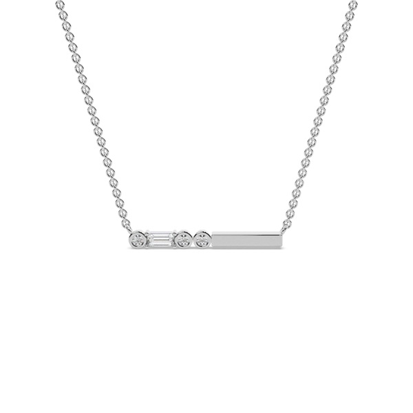 Letter L Morse Code Diamond Initial Pendant