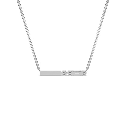 Buchstabe L Morsecode Diamant Initial Anhänger