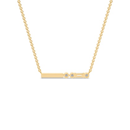 Buchstabe L Morsecode Diamant Initial Anhänger