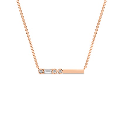Letter L Morse Code Diamond Initial Pendant