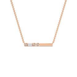 Letter L Morse Code Diamond Initial Pendant