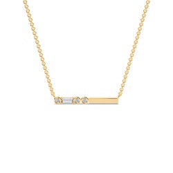 Letter L Morse Code Diamond Initial Pendant
