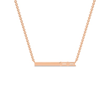 Buchstabe M Morsecode Diamant Initial Anhänger