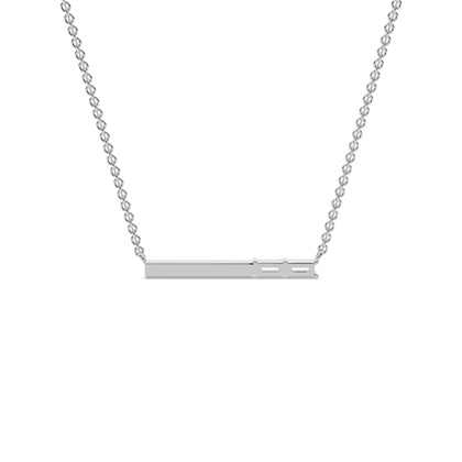 Buchstabe M Morsecode Diamant Initial Anhänger