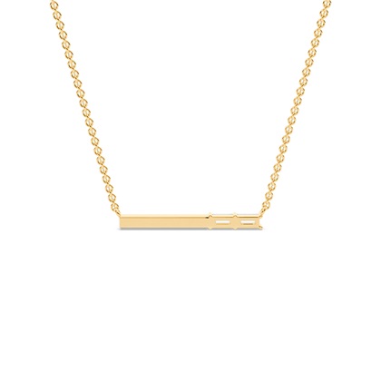 Buchstabe M Morsecode Diamant Initial Anhänger