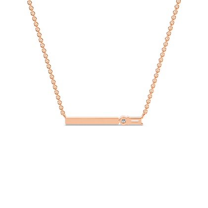 Buchstabe N Morsecode Diamant Initial Anhänger