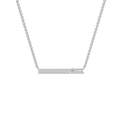 Buchstabe N Morsecode Diamant Initial Anhänger