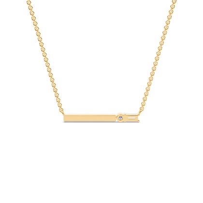 Buchstabe N Morsecode Diamant Initial Anhänger