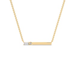 Letter N Morse Code Diamond Initial Pendant