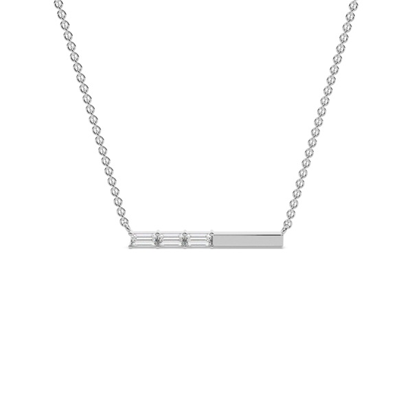 Letter O Morse Code Diamond Initial Pendant