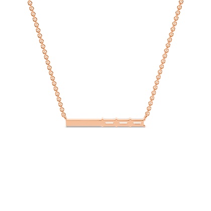 Buchstabe O Morsecode Diamant Initial Anhänger