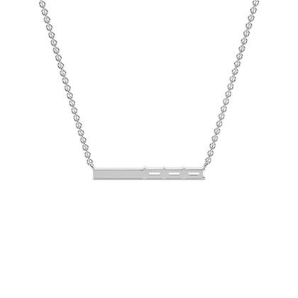 Buchstabe O Morsecode Diamant Initial Anhänger