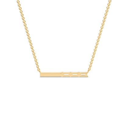 Buchstabe O Morsecode Diamant Initial Anhänger