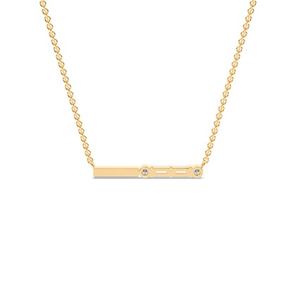 Buchstabe P Morsecode Diamant Initial Anhänger