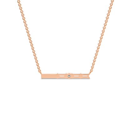 Buchstabe Q Morsecode Diamant Initial Anhänger