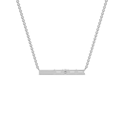 Buchstabe Q Morsecode Diamant Initial Anhänger