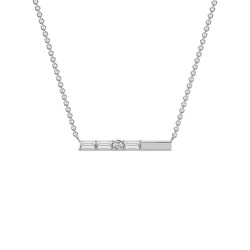 Letter Q Morse Code Diamond Initial Pendant