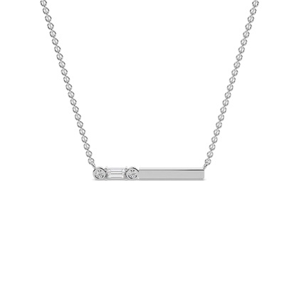Letter R Morse Code Diamond Initial Pendant