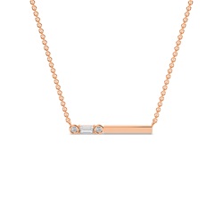 Letter R Morse Code Diamond Initial Pendant