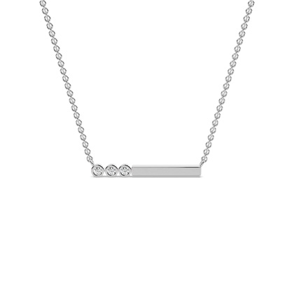 Letter S Morse Code Diamond Initial Pendant