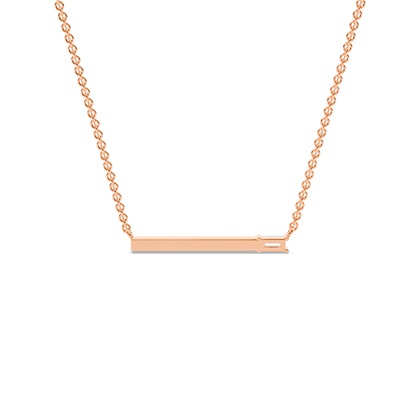 Buchstabe T Morsecode Diamant Initial Anhänger