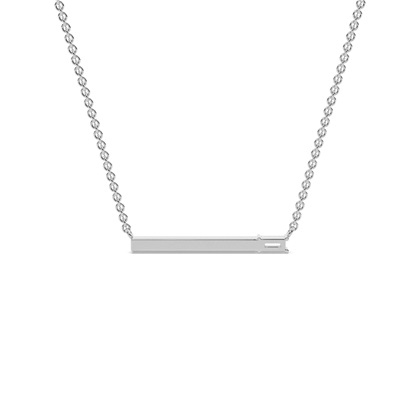 Buchstabe T Morsecode Diamant Initial Anhänger