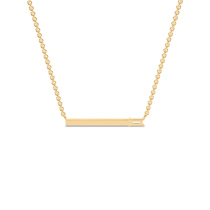 Buchstabe T Morsecode Diamant Initial Anhänger