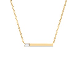 Letter T Morse Code Diamond Initial Pendant