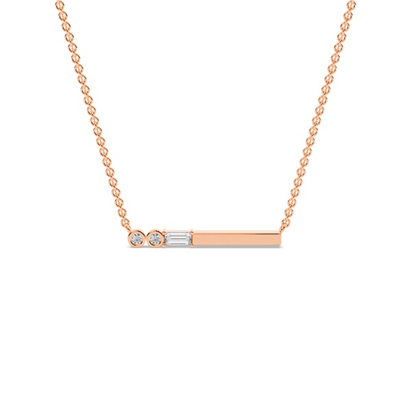 Letter U Morse Code Diamond Initial Pendant