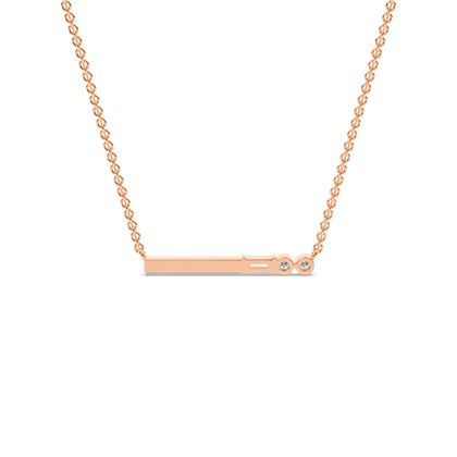 Buchstabe U Morsecode Diamant Initial Anhänger