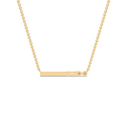 Buchstabe U Morsecode Diamant Initial Anhänger