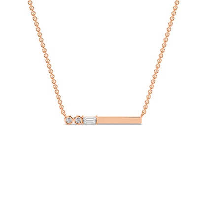 Letter U Morse Code Diamond Initial Pendant