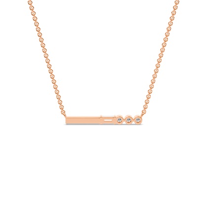 Buchstabe V Morsecode Diamant Initial Anhänger