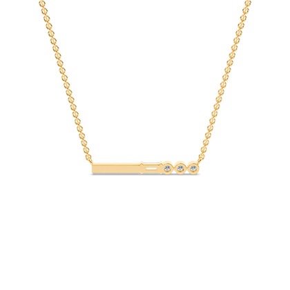 Buchstabe V Morsecode Diamant Initial Anhänger