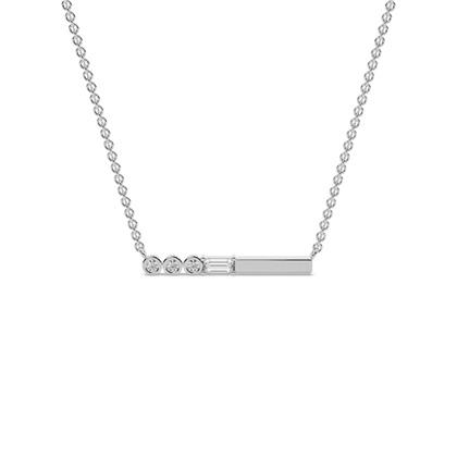 Letter V Morse Code Diamond Initial Pendant