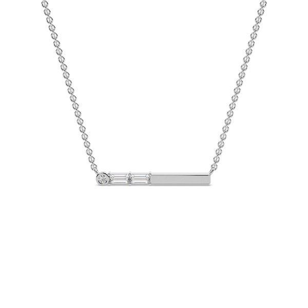 Letter W Morse Code Diamond Initial Pendant