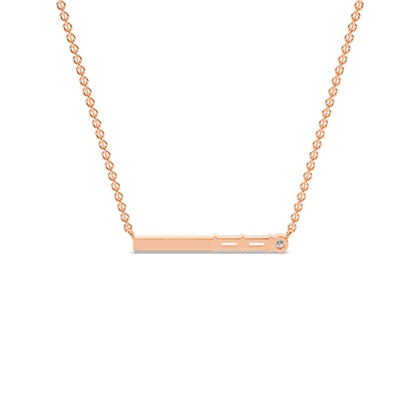 Buchstabe W Morsecode Diamant Initial Anhänger