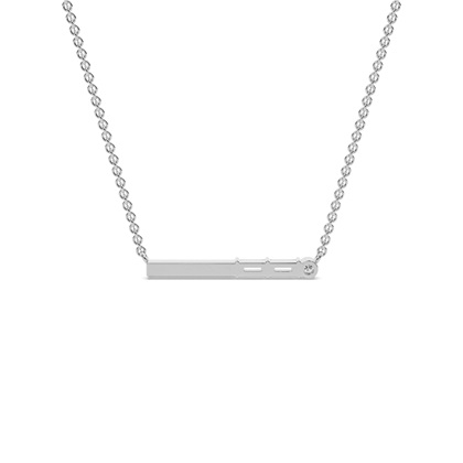 Buchstabe W Morsecode Diamant Initial Anhänger