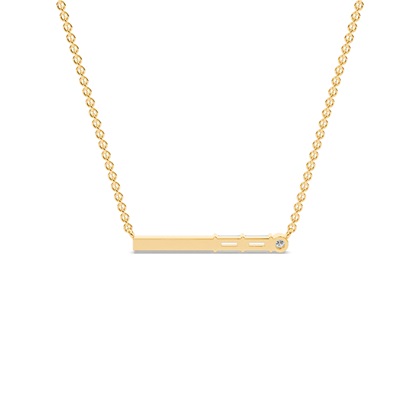 Buchstabe W Morsecode Diamant Initial Anhänger