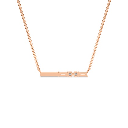 Buchstabe X Morsecode Diamant Initial Anhänger