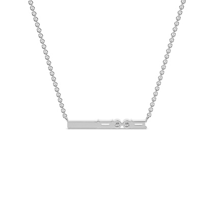 Buchstabe X Morsecode Diamant Initial Anhänger