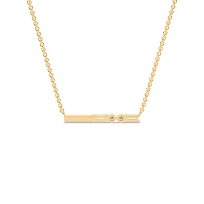 Buchstabe X Morsecode Diamant Initial Anhänger