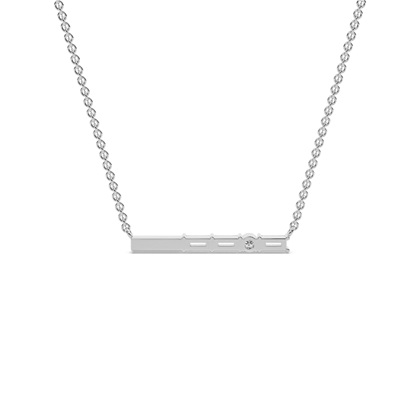 Buchstabe Y Morsecode Diamant Initial Anhänger