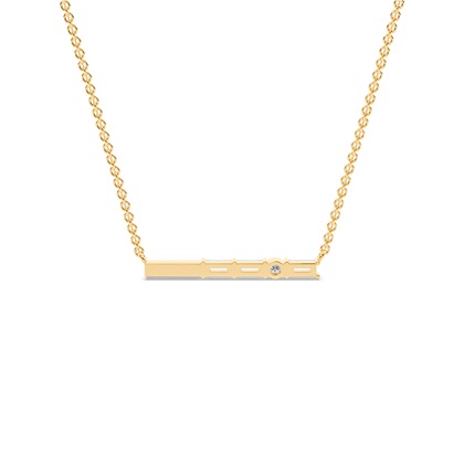 Buchstabe Y Morsecode Diamant Initial Anhänger