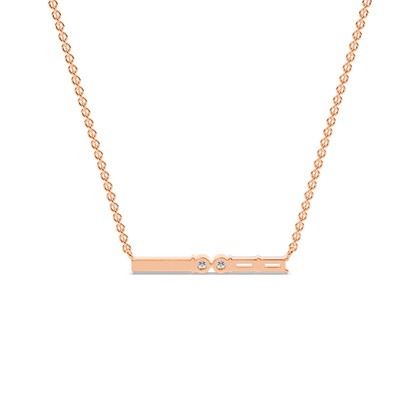 Buchstabe Z Morsecode Diamant Initial Anhänger