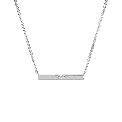 Buchstabe Z Morsecode Diamant Initial Anhänger